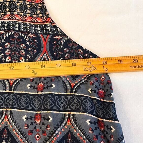 NEW Roxy Tank Dress Women Sleeveless Mini Blue Floral Size M Back Zip Beach Surf - Picture 11 of 15